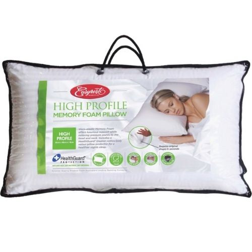 Easyrest Memory Foam Pillow High Profile, Bonus Removable Velour Protector