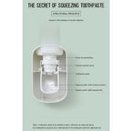 Ecoco Automatic Toothpaste Dispenser Squeezer Wall Mount Toothpaste Holder Black