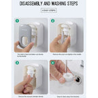 Ecoco Automatic Toothpaste Dispenser Squeezer Wall Mount Toothpaste Holder, Grey