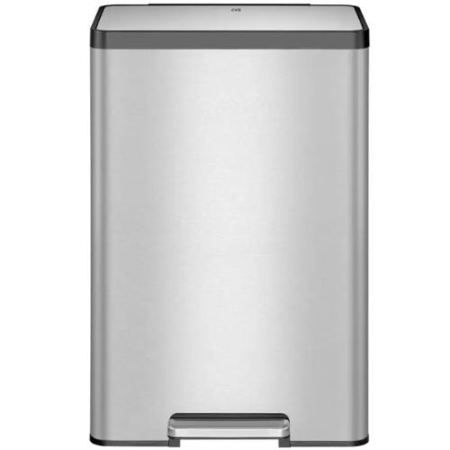 Eko Ecocasa 30L Step Bin Kitchen Trash Can Stainless Steel Waste Basket - Silver