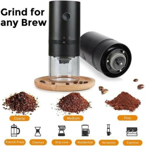 Electric Coffee Bean Grinder Milling Nut Spice Herbs Grinding Machine - Black