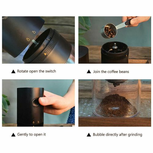 Electric Coffee Bean Grinder Milling Nut Spice Herbs Grinding Machine - Black