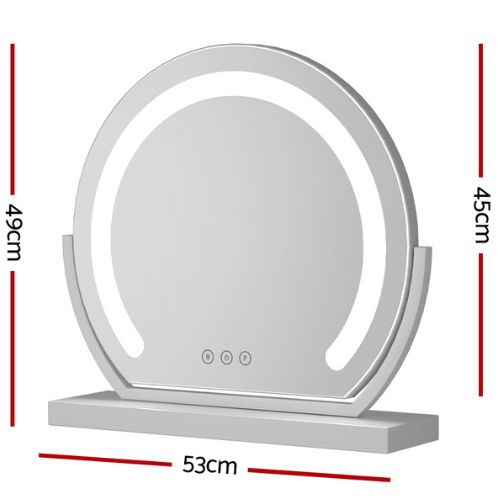 Embellir Hollywood Makeup Mirror with LED Lighted Vanity Dimmable Metal 40X35CM