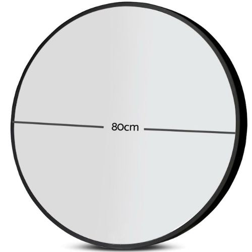 Embellir Round Wall Mounted Mirror Bathroom Vanity Makeup Mirror 80cm