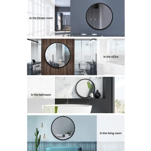 Embellir Wall Mirror 70cm LED Round Wall-Mounted Bathroom Vanity Makeup Mirrors