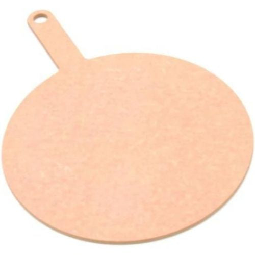 Epicurean Round Pizza Board With Handle, 30x0.6cm, Natural