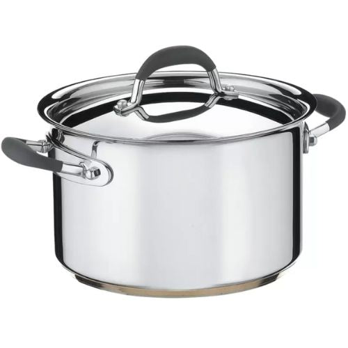 Essteele Australis 24cm 7.1L Stockpot Silver Induction Stainless Steel With Lid