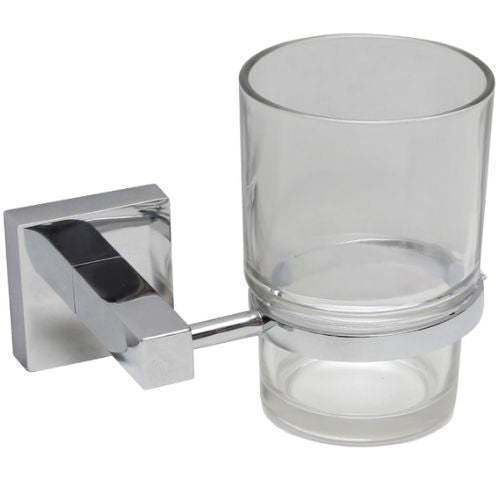 Estilo 2Pcs Bathroom Toothbrush Tumbler Holder Bath Accessories Organiser Chrome