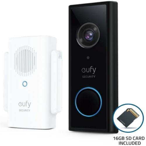 Eufy Video Doorbell 1080P 2-Way Intercom Camera w/ Mini Repeater & 16GB SD Card