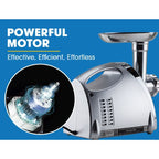 EuroChef Electric Meat Grinder Mincer Sausage Filler Kibbe Maker Machine, Silver