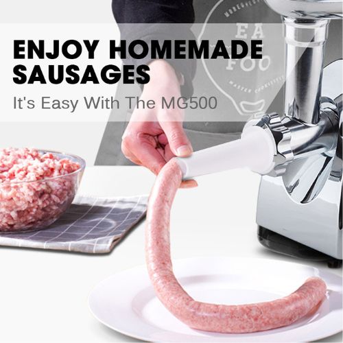 EuroChef Electric Meat Grinder Mincer Sausage Filler Kibbe Maker Stuffer - Black