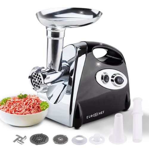 EuroChef Electric Meat Grinder Mincer Sausage Filler Kibbe Maker Stuffer - Black