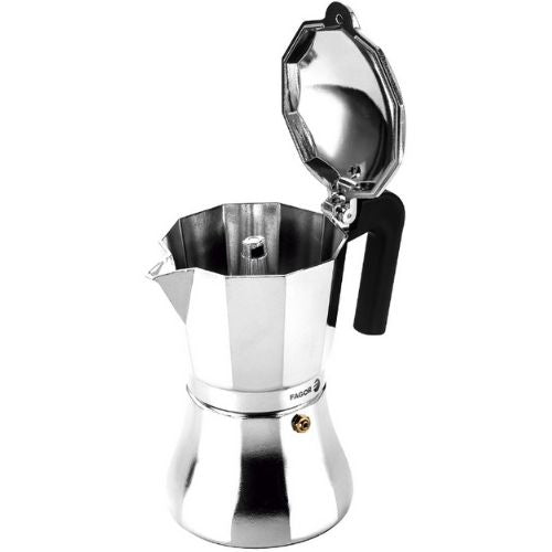 Fagor 6 Cup Espresso Coffee Maker Induction Stovetop Percolator Aluminium Pot