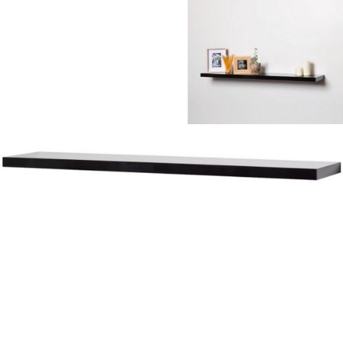 Flexi Storage Black Gloss Shelf Shelves Display Decor Mount Wall Storage Rack