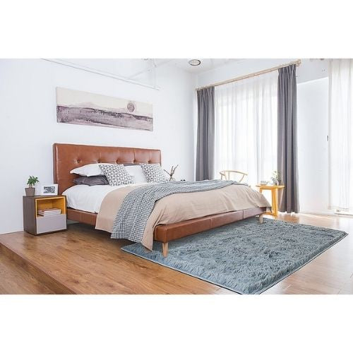 Floor Rugs Large Shaggy Rug Area Carpet Bedroom Living Room Mat 230x200cm - Grey