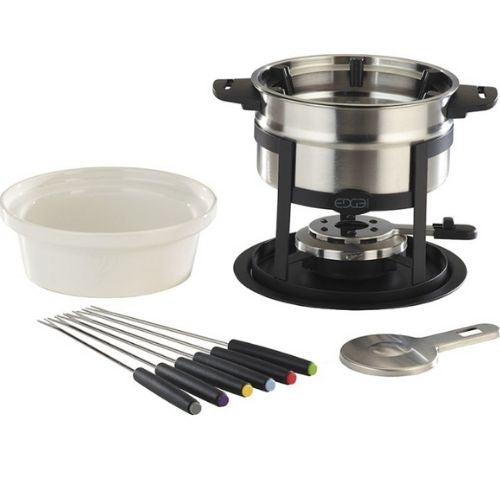 Fondue Set Stainless Steel Edge Design Ensemble Forks With Magnetic Fork Guide
