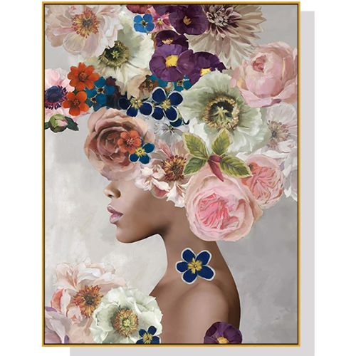 Foolish in Love II Gold Frame Canvas Wall Art for Living Room Home Decor 60x90cm