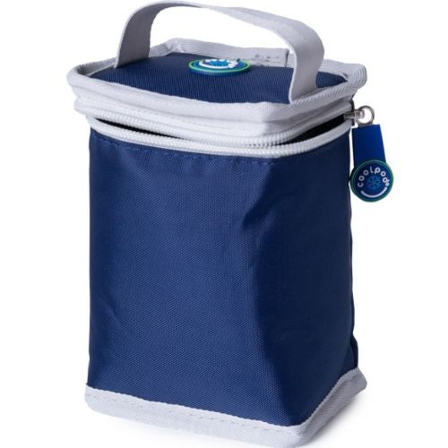 Freezable Fruit Drink Cooler Bag Insulated Travel Picnic Navy Blue Glacier Grey