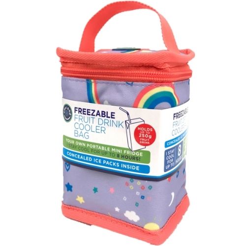 Freezable Fruit Drink Cooler Carry Bag Insulated Cool Travel Carrier - Rainbow