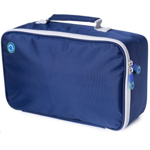 Freezable Insulated Cooler Bento School Lunch Bag Large - Navy Blue/Glacier Grey