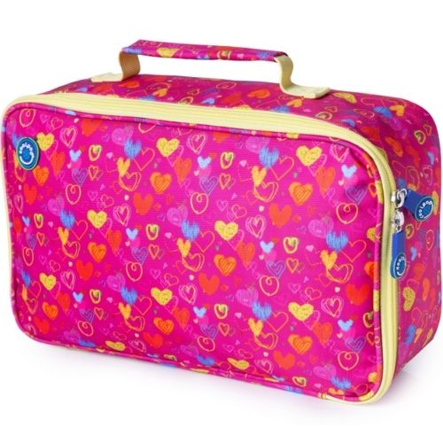 Freezable Insulated Cooler Bento Travel School Office Picnic Bag Large – Hearts