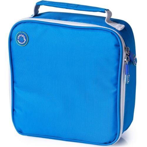 Freezable Insulated Square Lunch School Cooler Bag – Skydiver Blue Glacier Grey