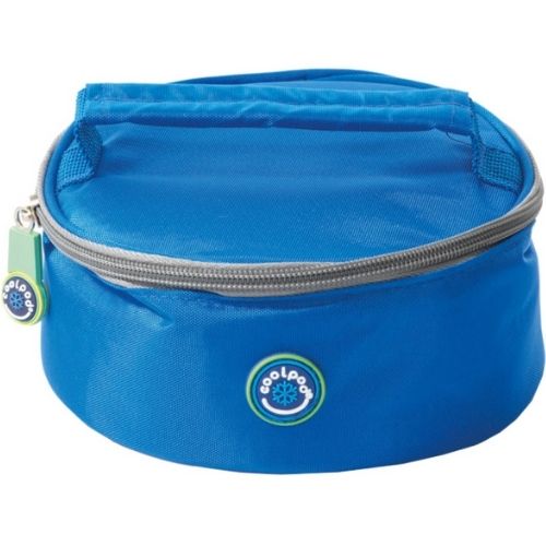 Freezable Large Round Cooler Bag Insulated Cool Picnic Travel Food Carrier -Blue