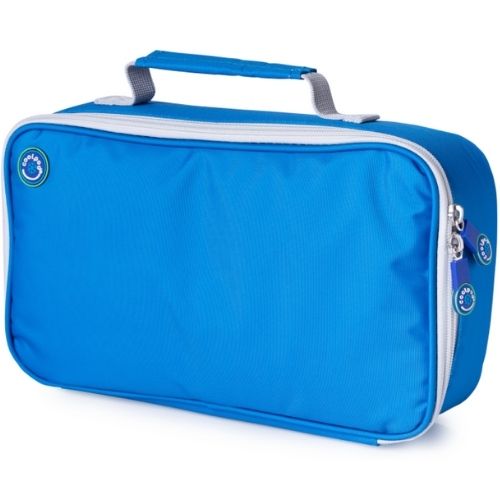 Freezable Rectangular Insulated Lunch Cooler Bag -Skydiver Blue / Glacier Grey