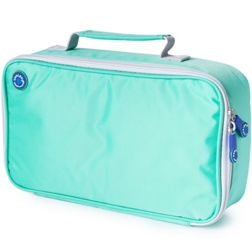 Freezable Rectangular Insulated Lunch Cooler School Office Bag Biscay Green Grey