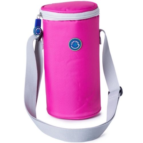 Freezable Small Bottle Cooler Bag Insulated Travel Picnic – Pink / Glacier Grey