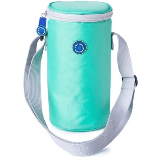 Freezable Small Bottle Cooler Insulated Cool Bag – Biscay Green / Glacier Grey
