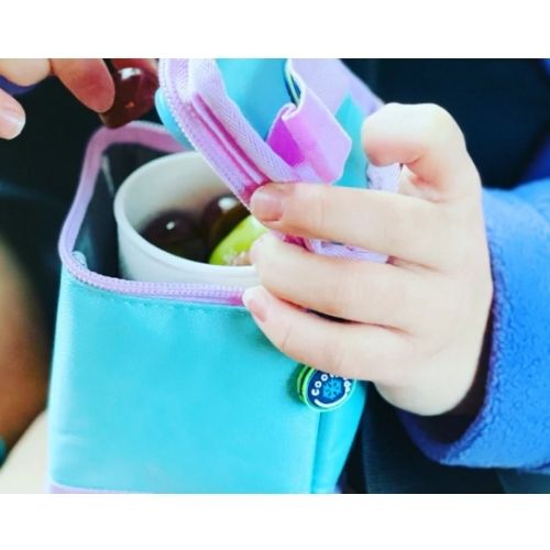 Freezable Yoghurt Cooler Bag 6.5oz With Spoon Durable 3.5 L x3.5 W