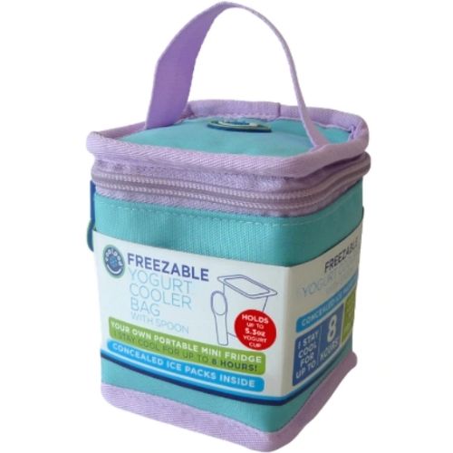 Freezable Yoghurt Cooler Bag 6.5oz With Spoon Durable 3.5 "(L)x3.5"(W)x4.25"(H)