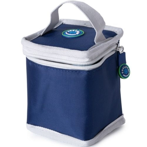 Freezable Yoghurt Cooler Bag With Spoon Bag Insulated – Navy Blue / Glacier Grey