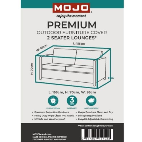 Furniture Cover For 2 Seater Lounges Mojo Premium Outdoor Protection Covers