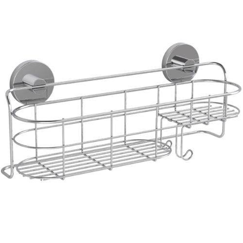 Fusion-Loc Suction Combo Shower Caddy Bathroom Shelf Storage Rack Organiser