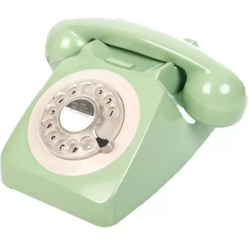 GPO 746 Rotary Dial Telephone Retro Design Classic Style Desk Phone - Green