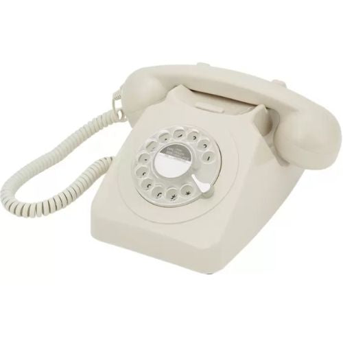 GPO 746 Rotary Dial Telephone Retro Design Classic Style Desk Phone - Ivory