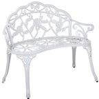 Gardeon Victorian Outdoor Bench Garden Park Patio Lounge Chair Seat - White