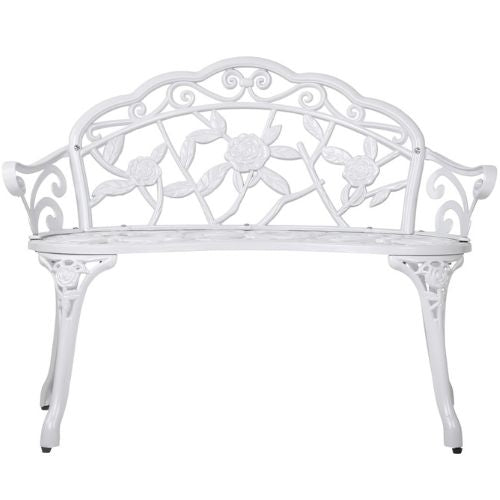 Gardeon Victorian Outdoor Bench Garden Park Patio Lounge Chair Seat - White