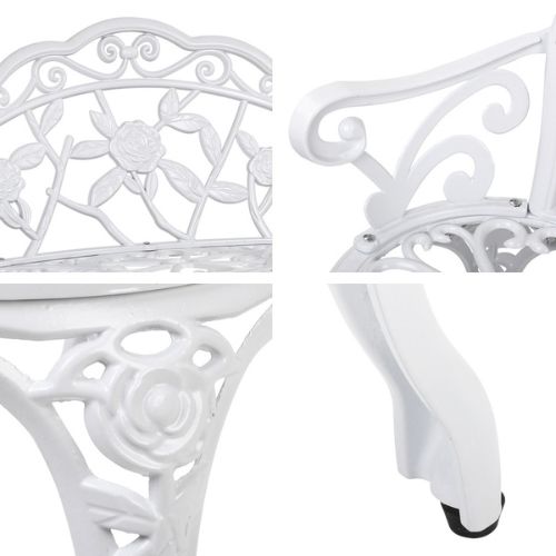 Gardeon Victorian Outdoor Bench Garden Park Patio Lounge Chair Seat - White