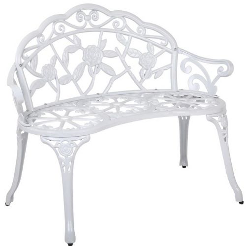 Gardeon Victorian Outdoor Bench Garden Park Patio Lounge Chair Seat - White