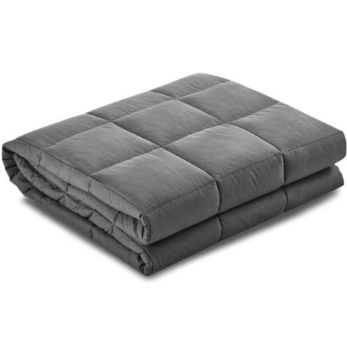 Giselle Weighted Blanket 5KG Adult Heavy Gravity Blankets Deep Relax - Dark Grey