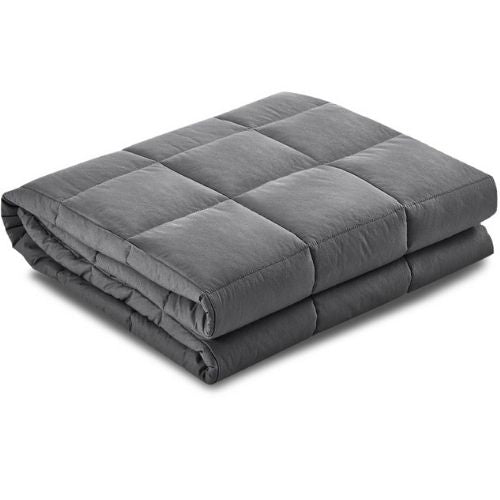 Giselle Weighted Blanket 7KG Adult Heavy Gravity Blankets Deep Relax - Dark Grey