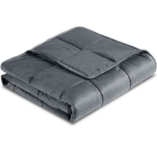 Giselle Weighted Blanket 9KG Plush Cover Minky Adult Deep Relax Calm - Dark Grey