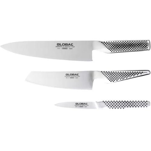 Global Knives Cromova 18 Stainless Steel 3 Piece Kitchen Knife Set
