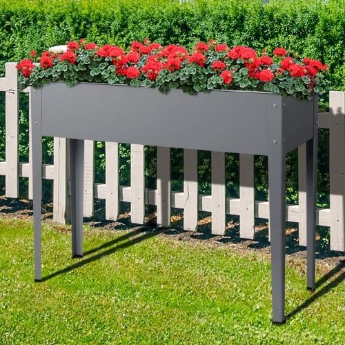 Greenfingers Garden Bed 100X80X30CM Galvanised Steel Raised Planter Standing Box