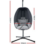 Hanging Egg Swing Seat Chair Outdoor Furniture Hammock Pod Lounge Chairs - Grey