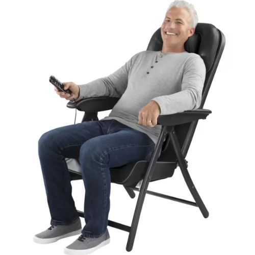 Homedics Easy Lounge Shiatsu Electric Massager Reclining Chair with Heat - Black