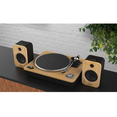 House Of Marley Turntable and Duo Bookshelf Speakers
